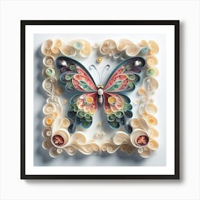 Quilled Butterfly Art Print