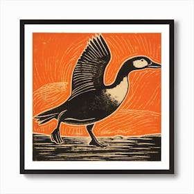 Retro Bird Lithograph Goose 4 Poster