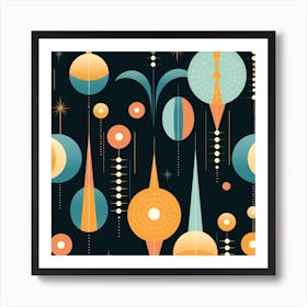 Retro Pattern Art Print