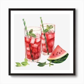 Watermelon Cocktail 21 Art Print