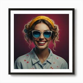 Girl In Sunglasses Poster