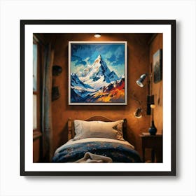 Mountain Landscape Painting 1 Art Print