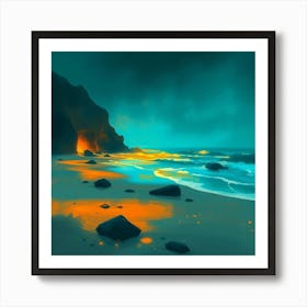 Lava Beach Art Print