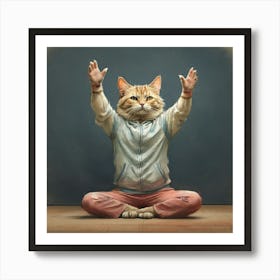 Yoga Cat Art Print