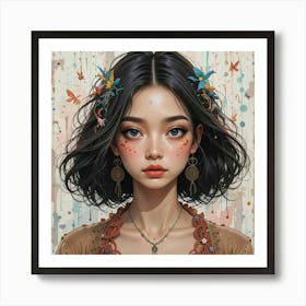 Asian Girl Art Print