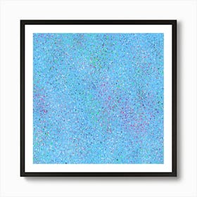 Blue Splatter Art Print