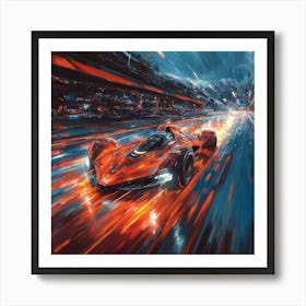 Futuristic Racing Car Art Art Print