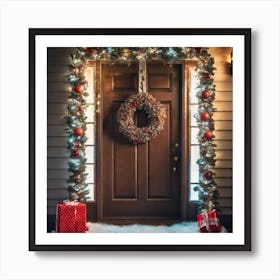 Christmas Door 121 Art Print