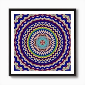 Kaleidoscope Geometric Circles Mandala Pattern Art Print