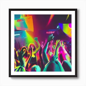 Neon Nightclub Art Print