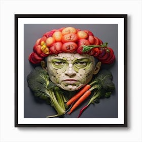 Vegetable Head 2 Art Print