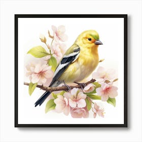 Spring Bird American Goldfinch Mother's Day Art Print