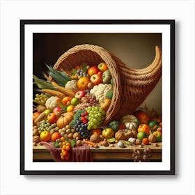 Thanksgiving Basket 1 Art Print