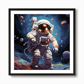 Astronaut In Space 2 Art Print