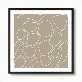 Taupe Turtle Art Print