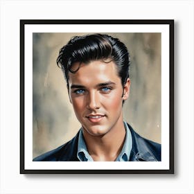 The Rebel’s Charm Elvis Presley Art Print