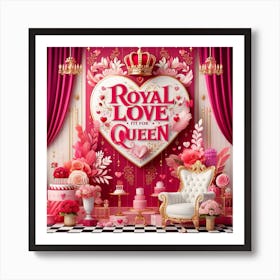 Royal Love The Queen Art Print