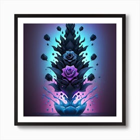 Dark Roses Art Print