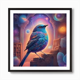 Little bird on my doorstep Art Print