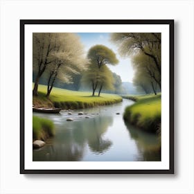 River In Spring 2 Art Print