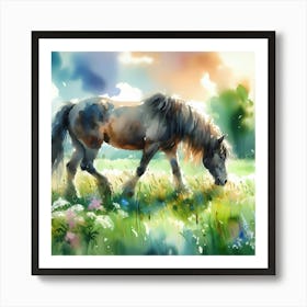 Horse In The Meadow 7 Art Print