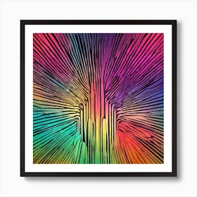 Abstract Psychedelic Background Art Print