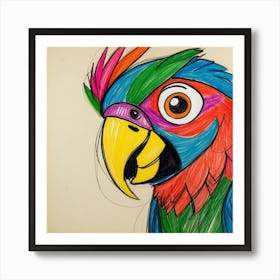 Colorful Parrot 50 Art Print