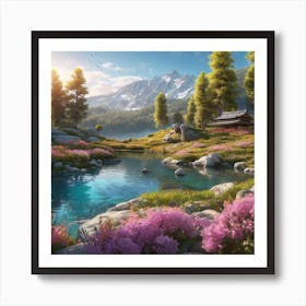 Mountain Scene Art Print