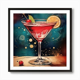 Cocktail Martini Art Print