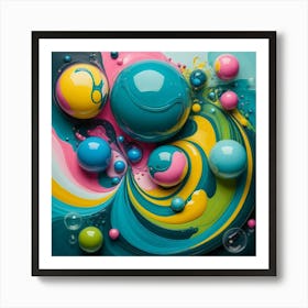 Bubbles And Bubbles 2 Art Print