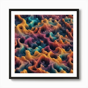 Fractal Wave Pattern Art Print