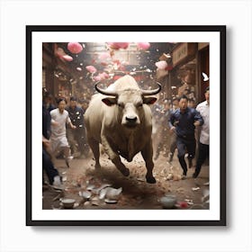 Bull In A China Shop 2 Art Print