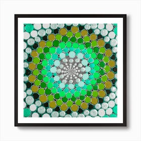 Warm Green Square Art Print