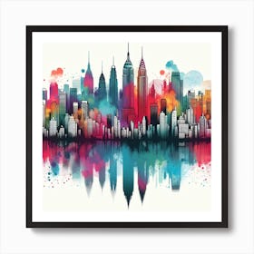 New York City Skyline 21 Art Print