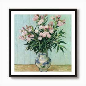 Pink Flowers In Vase Oleanders Vincent Van Gogh 4 Art Print