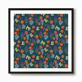 Cactus Fabric Art Print