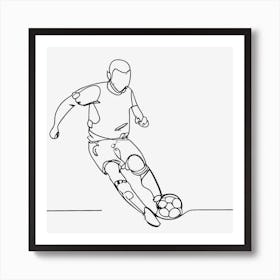 Line Art Soccer 1 Art Print