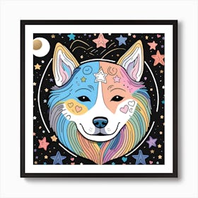 Husky Dog Art Print