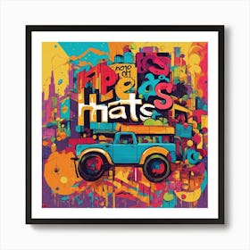 Generate A Dynamic And Colorful Hip Hop Inspired I Art Print