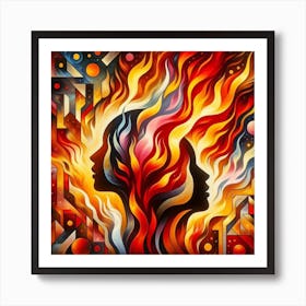 Virgos with fire Art Print