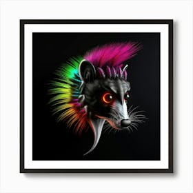 Raccoon Head 3 Art Print