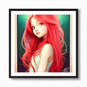 Red Haired Girl 2 Art Print