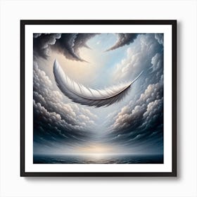 Feather In The Sky Dreamscape Art Print