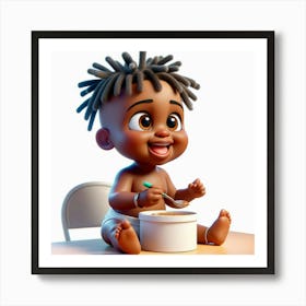 Baby Nursery wall art 3d 3 Art Print