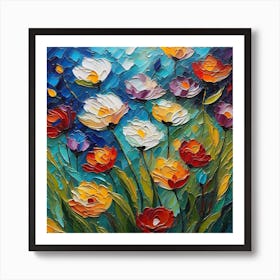 Flowers In The Garden Art Print