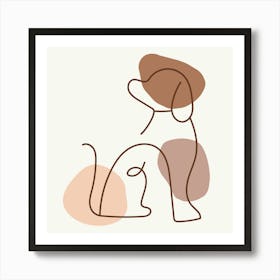 Dog Portrait Canva Print Art Print