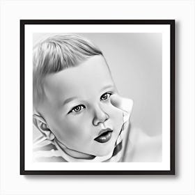 Portrait Of A Baby Art Print