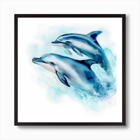 Aqua Ballet: Dolphins' Delight Art Print