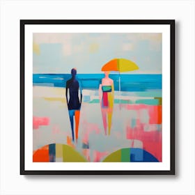 Summer Vibes Color Block Modern Beach Art 8 Art Print