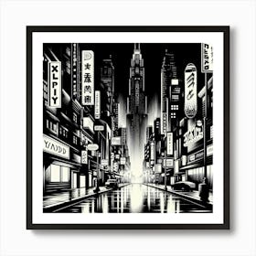 Night In The City 1 Art Print